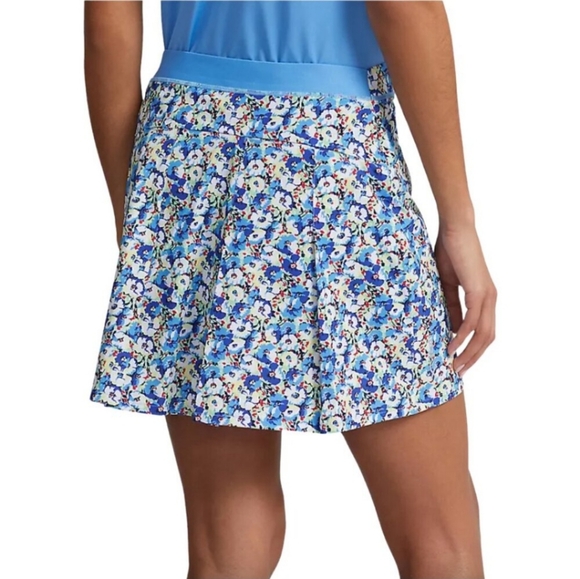 RLX Golf by Ralph Lauren Floral Print Pleated Performance 17" Skort Size Large - Picture 2 of 9